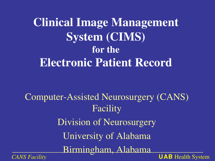 clinical image management system cims
