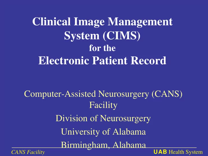 clinical image management system cims