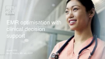 EMR optimisation with  clinical decision  support  August 2019  Ian Z. Chuang, MD, MS, CCFP Ian Z.