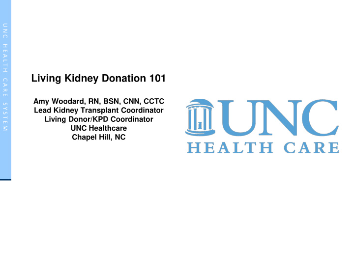 living kidney donation 101