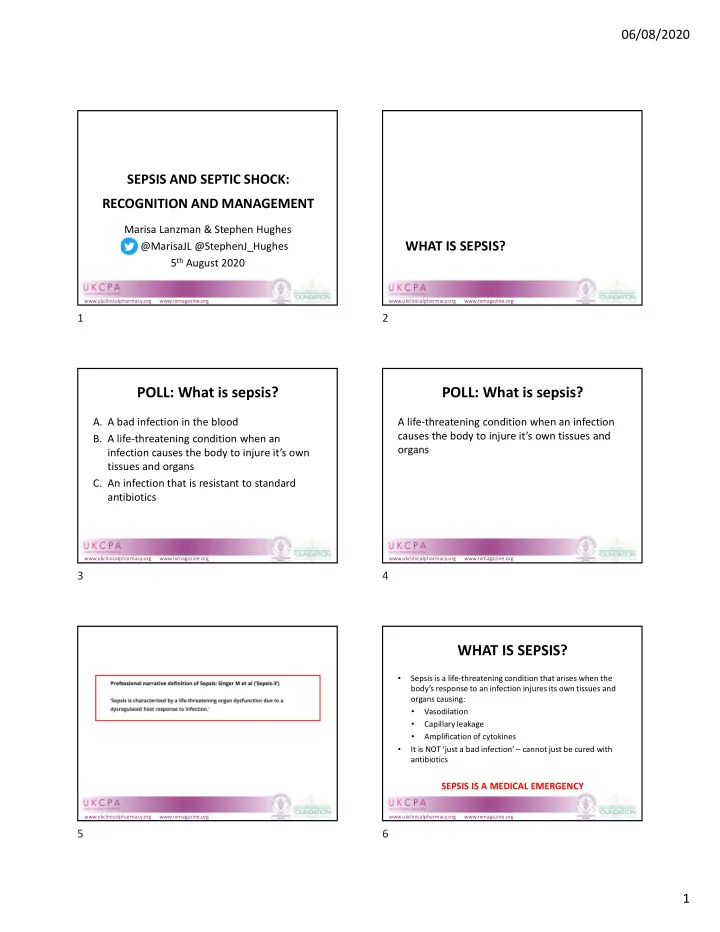 poll what is sepsis poll what is sepsis