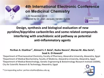 Design, synthesis and biological evaluation of new  pyridine/bipyridine carbonitriles and some