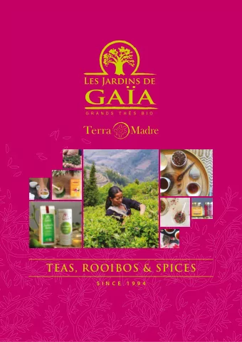 TEAS, ROOIBOS &amp; SPICES  S I N C E  1 9 9 4  EDITORIAL M  ilitant involvement, rigour and