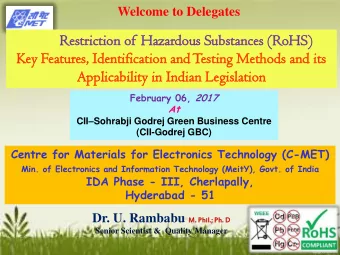 Key  y Featur  atures,  es, Identif  entification  cation an  and Test  sting  ing Methods  hods an