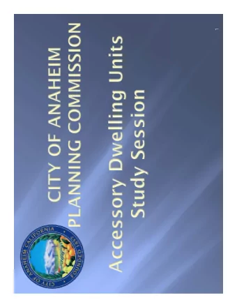 1  JB17  GG11  Statewide Housing Challenges  Recent Housing Legislation  Accessory
