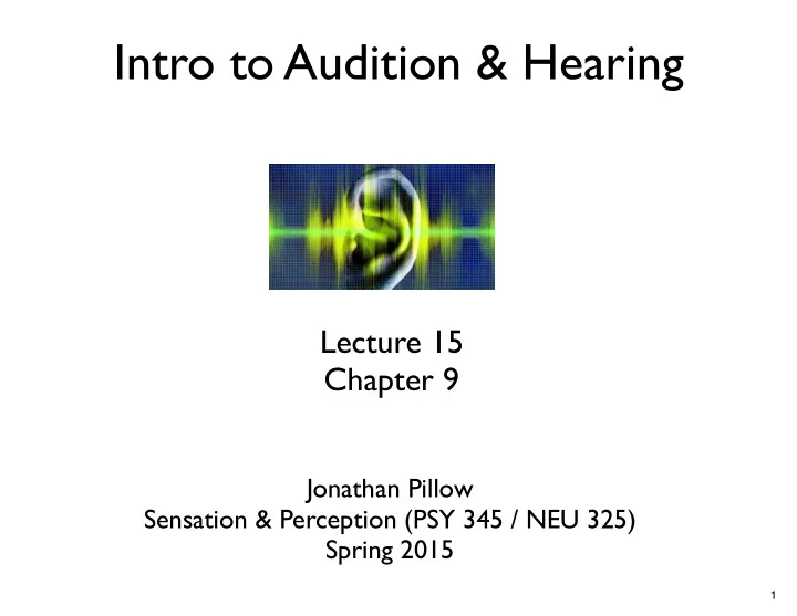 intro to audition hearing