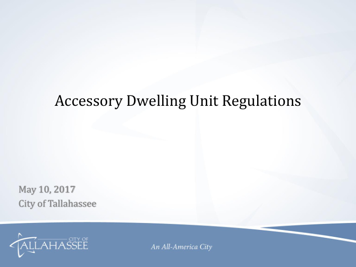 accessory dwelling unit regulations