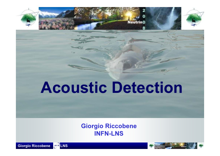 acoustic detection