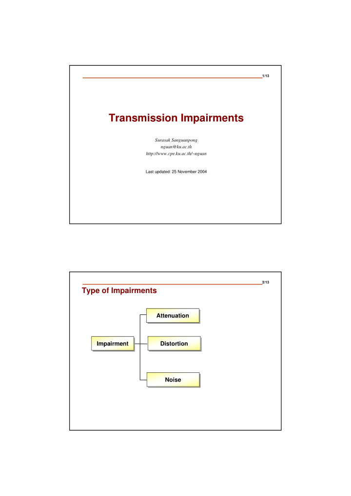 transmission impairments