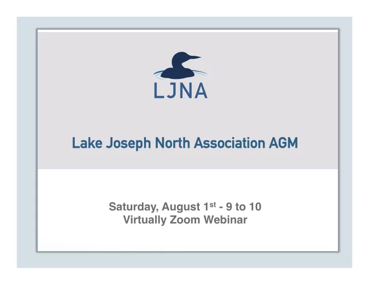 lak ake e joseph joseph nor orth assoc ssociat ation on