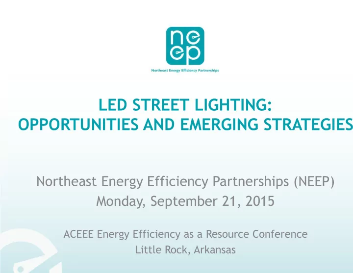 opportunities and emerging strategies