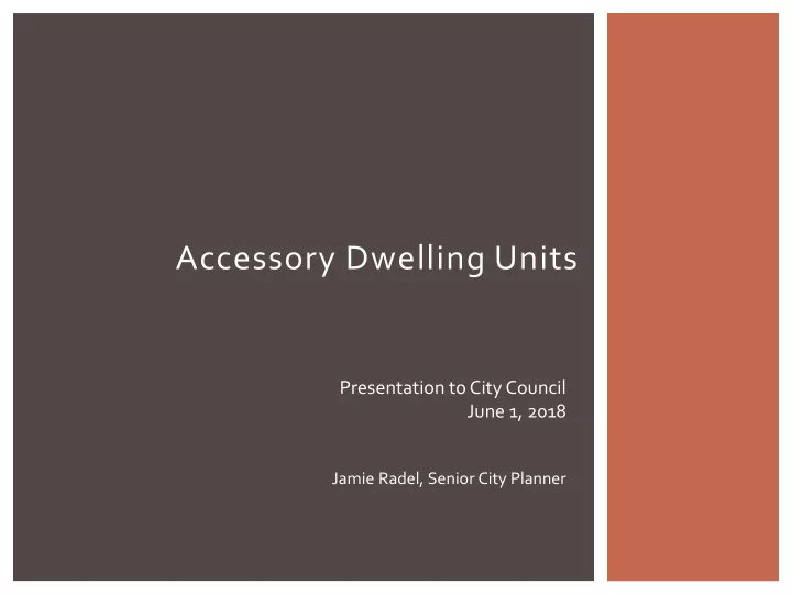 accessory dwelling units