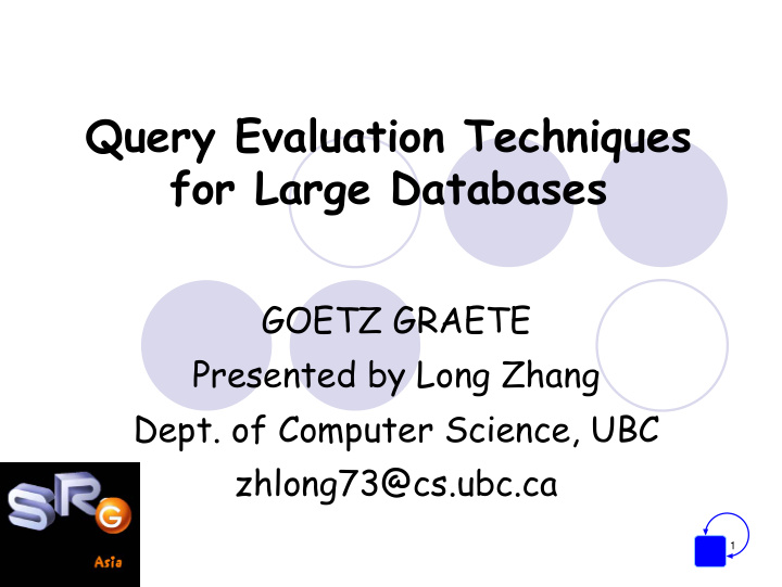 query evaluation techniques for large databases