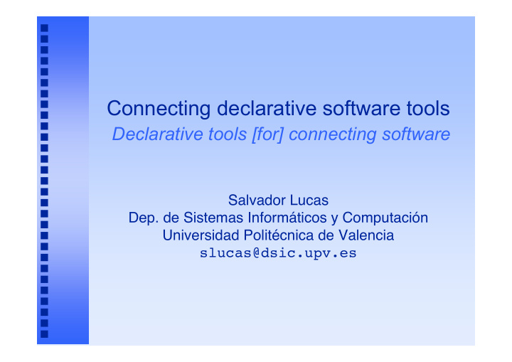 connecting declarative software tools