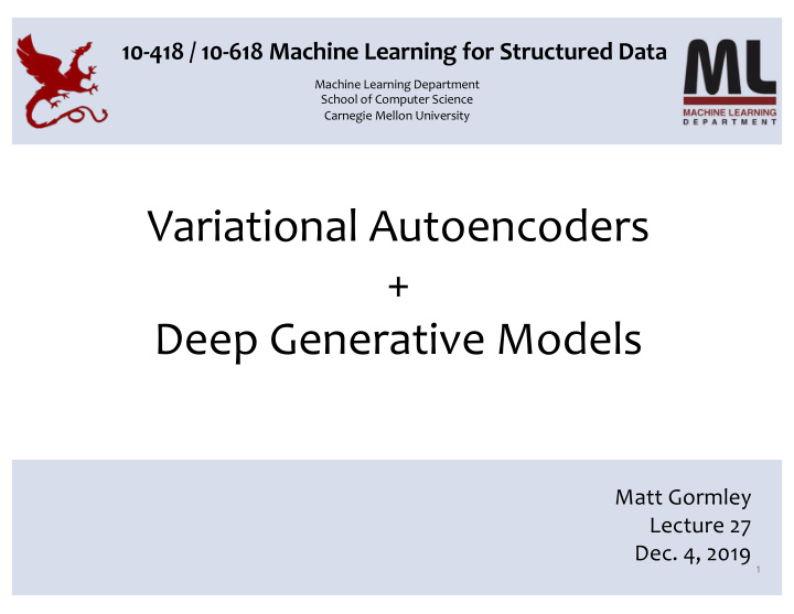 variational autoencoders deep generative models