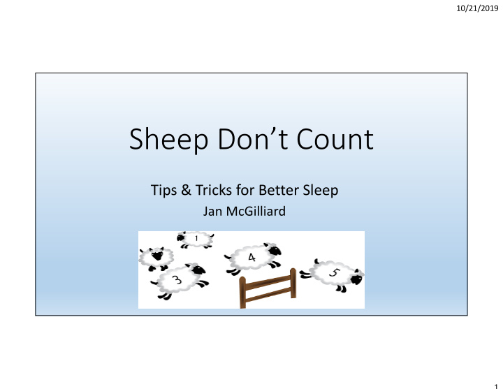 sheep don t count