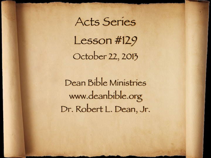 acts series lesson 129
