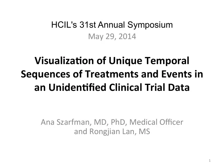 visualiza on of unique temporal sequences of treatments