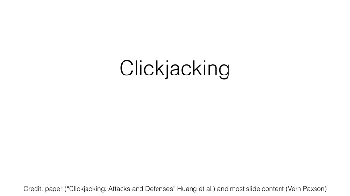 clickjacking