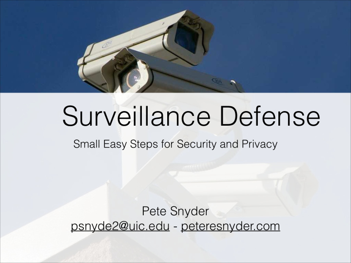 surveillance defense