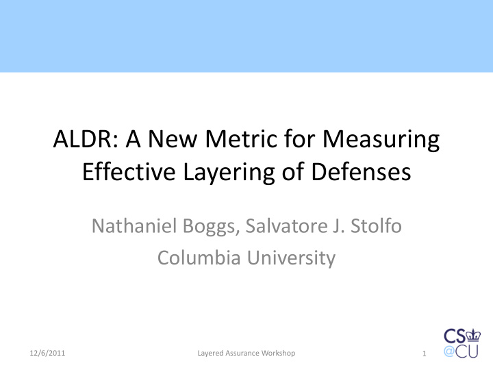 effective layering of defenses