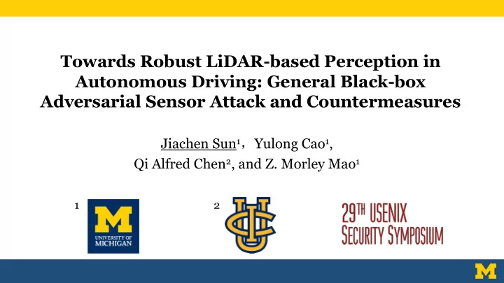 towards robust lidar based perception in autonomous