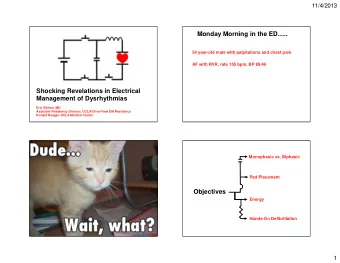 Monday Morning in the ED..  54 year-old male with palpitations and chest pain  AF with RVR, rate