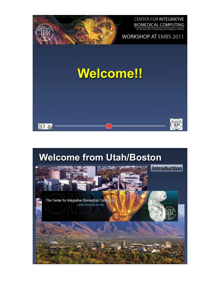 welcome
