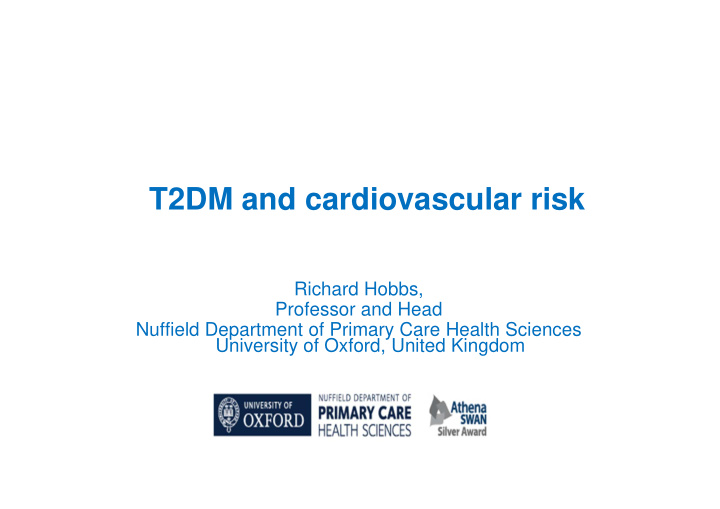 t2dm and cardiovascular risk