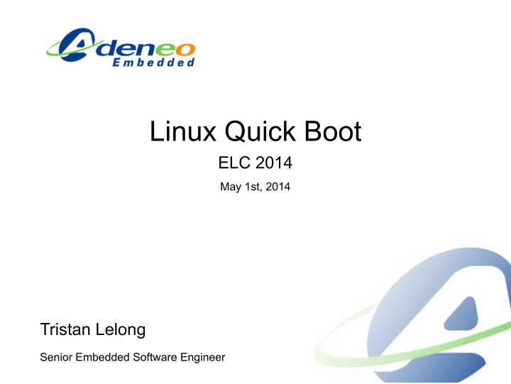 linux quick boot
