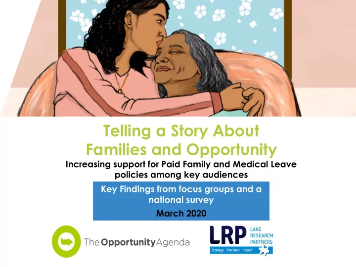 telling a story about families and opportunity