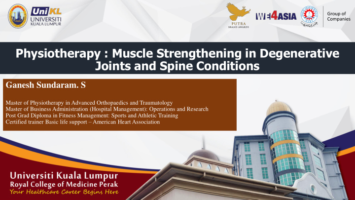 physiotherapy muscle strengthening in degenerative