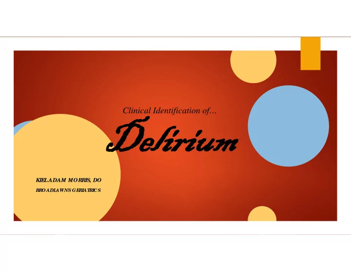 delirium delirium
