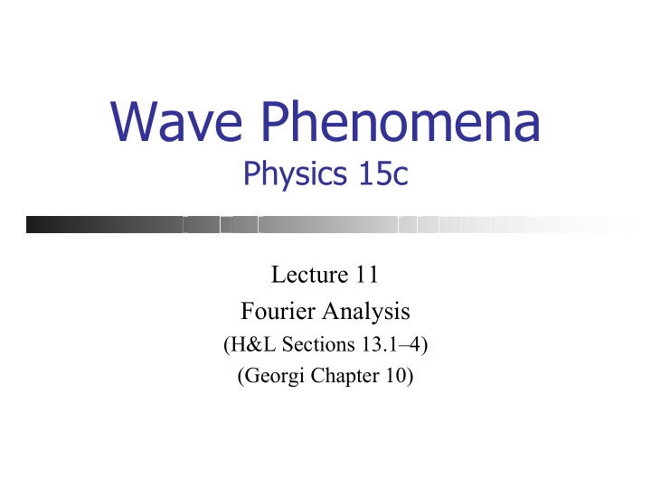 wave phenomena