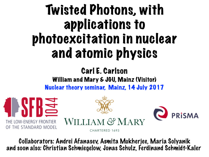 twisted photons with applications to photoexcitation in