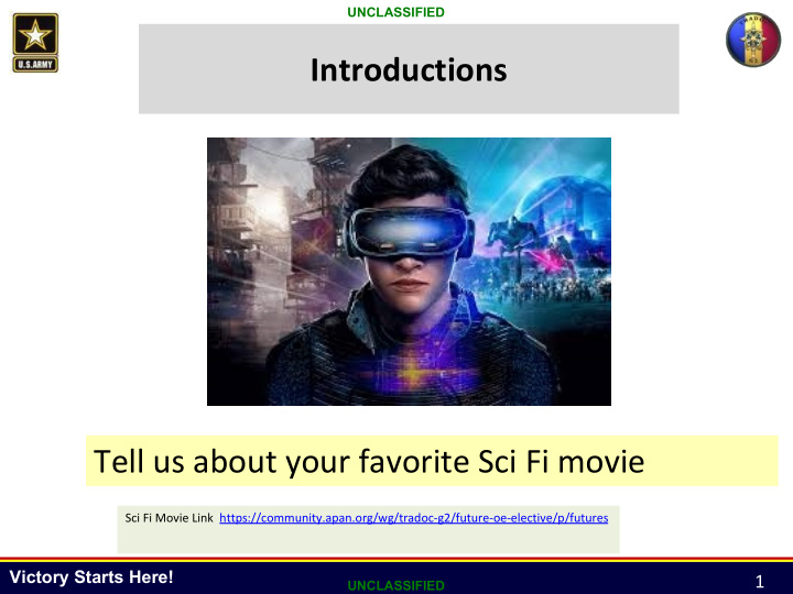 introductions tell us about your favorite sci fi movie