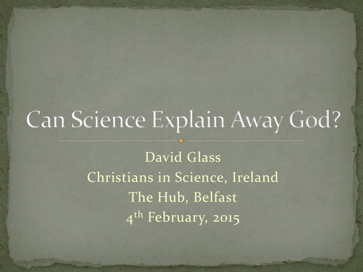 christians in science ireland