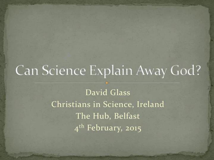 christians in science ireland