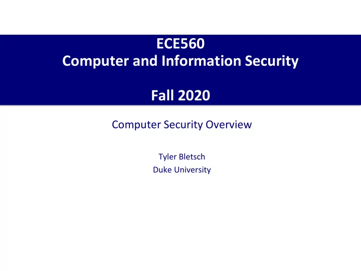 ece560 computer and information security fall 2020