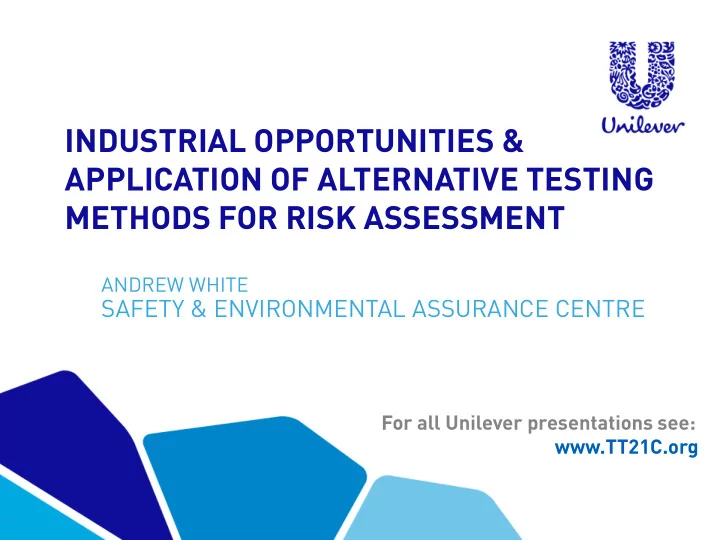 industrial opportunities