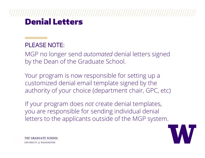 denial letters
