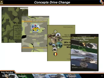 Concepts Drive Change  AUSA v7, 4 OCT 2018  Compete  Penetrate  Dis-Integrate  Exploit  Re-Compete