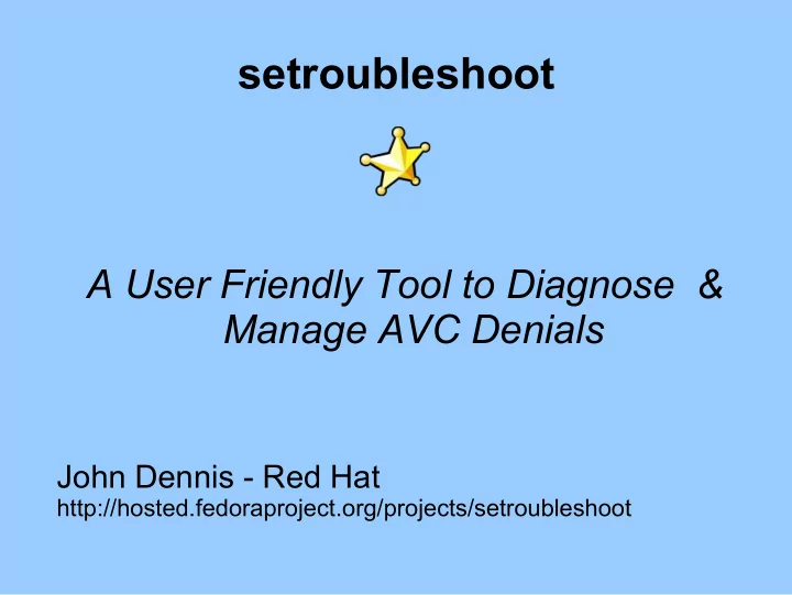setroubleshoot
