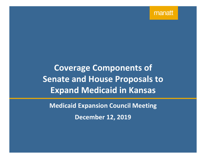senate and house proposals to