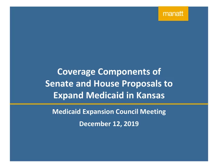 senate and house proposals to
