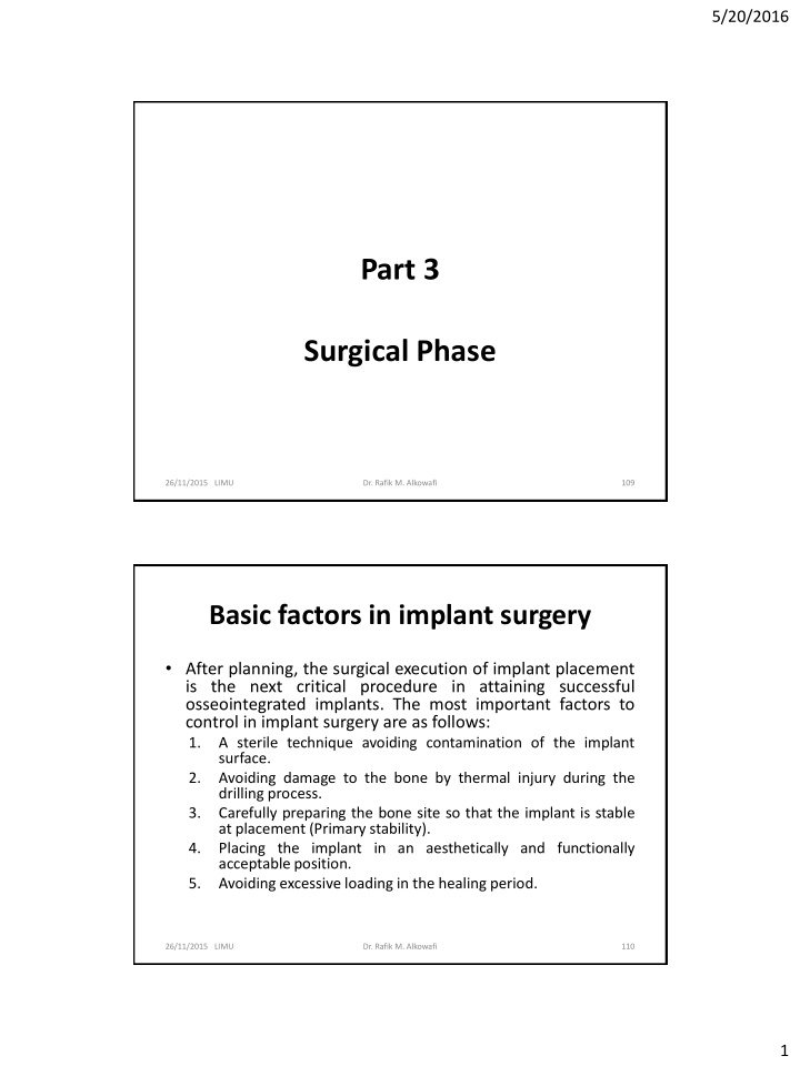 part 3 surgical phase