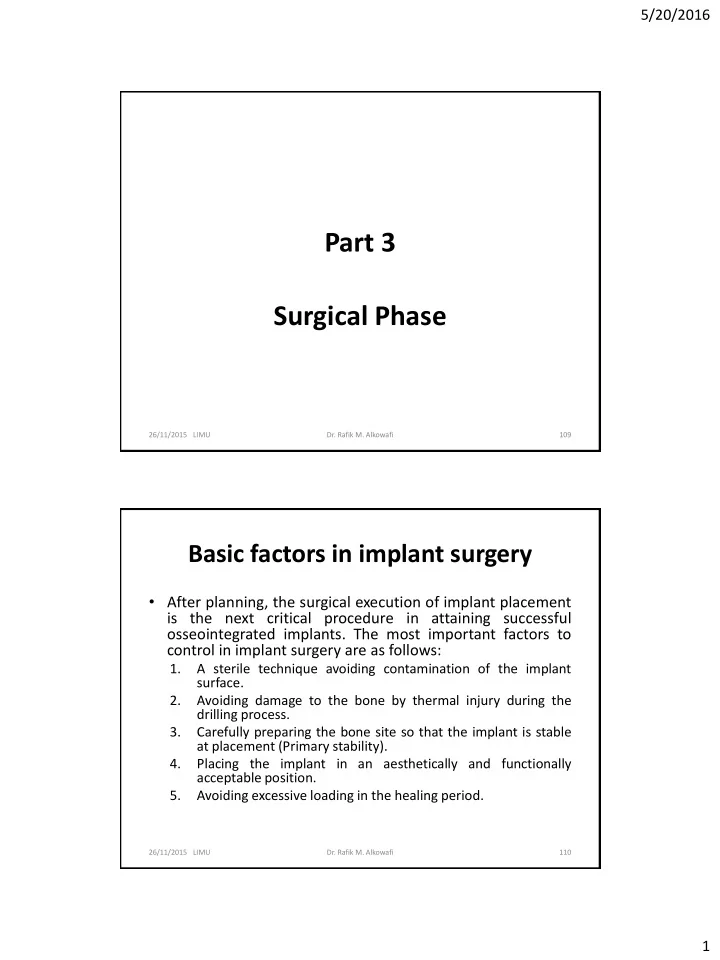 part 3 surgical phase