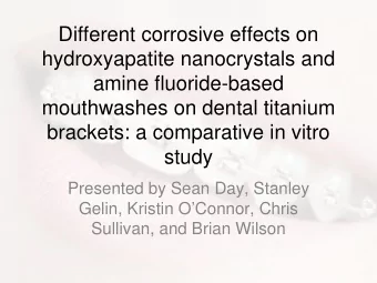 Different corrosive effects on  hydroxyapatite nanocrystals and  amine fluoride-based  mouthwashes