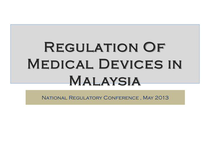 medical devices in malaysia