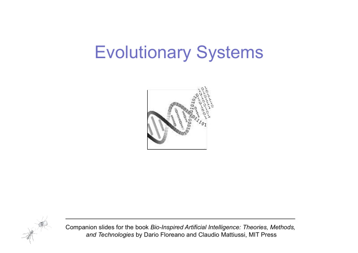 evolutionary systems